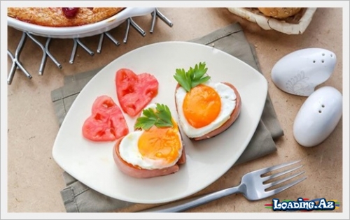 Sevgi dolu omlet - LoaDinG.Az