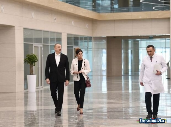 İlham Əliyev və Mehriban Əliyeva Bakıda tibb müəssisəsinin açılışında - FOTO