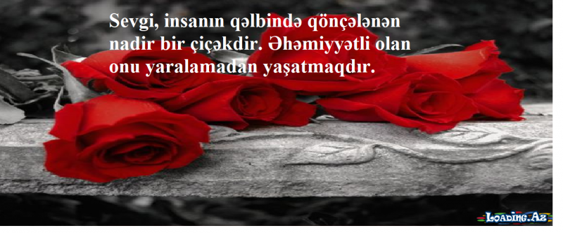 Gülüşünü sevərsən, səsini sevərsən, söhbətini sevərsən. Sevmək üçün üzünü görmək şərt deyil. Ürəyində duruşunu sevərsən.
