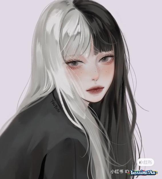 Korean anime girl 🤞🖤