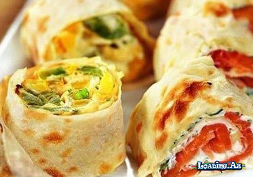 Lavaşdan hazırlanan ruletlər üçün 20 dadlı içlik