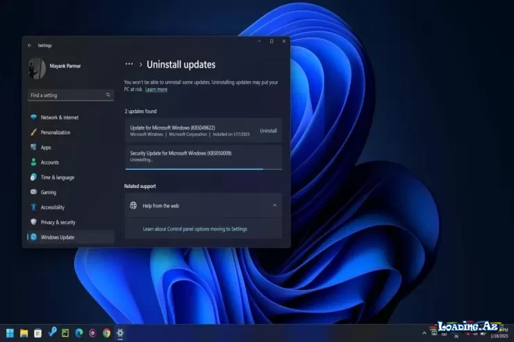 Microsoft Windows 11-i yenidən "sındırdı" - bəzi funksiyalar yeniləmə ilə işləməyi dayandırdı - LoaDinG.Az