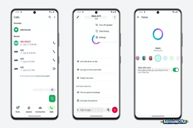 “WhatsApp”da yeni xüsusiyyət: Süni intellektlə səsli söhbət edəcəksiz - LoaDinG.Az