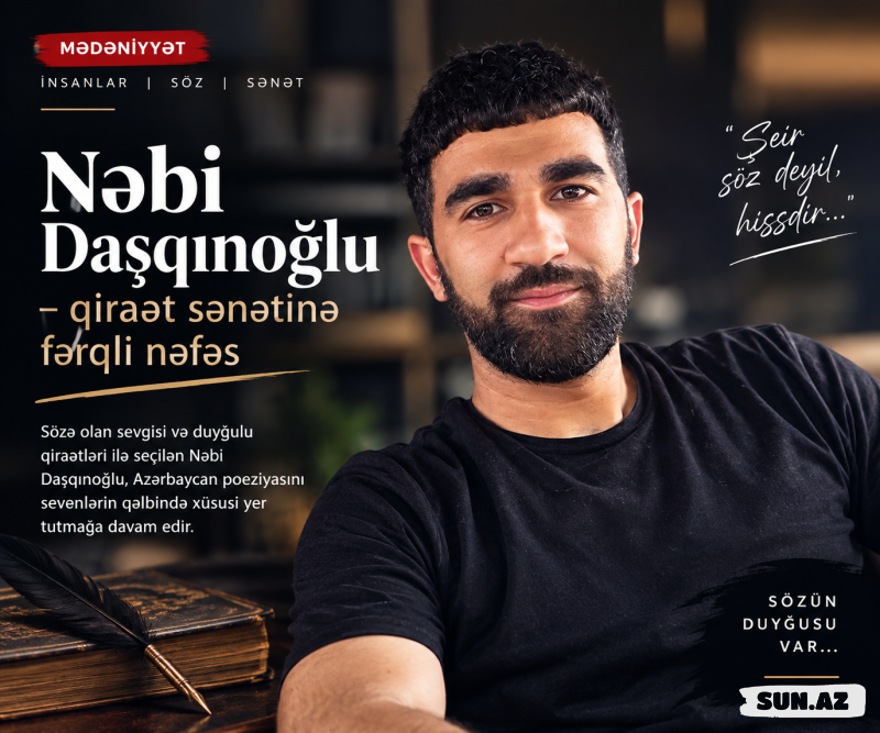 Nəbi Daşqınoğlu qiraətləri ilə poeziya sevənlərin diqqətini çəkir - LoaDinG.Az