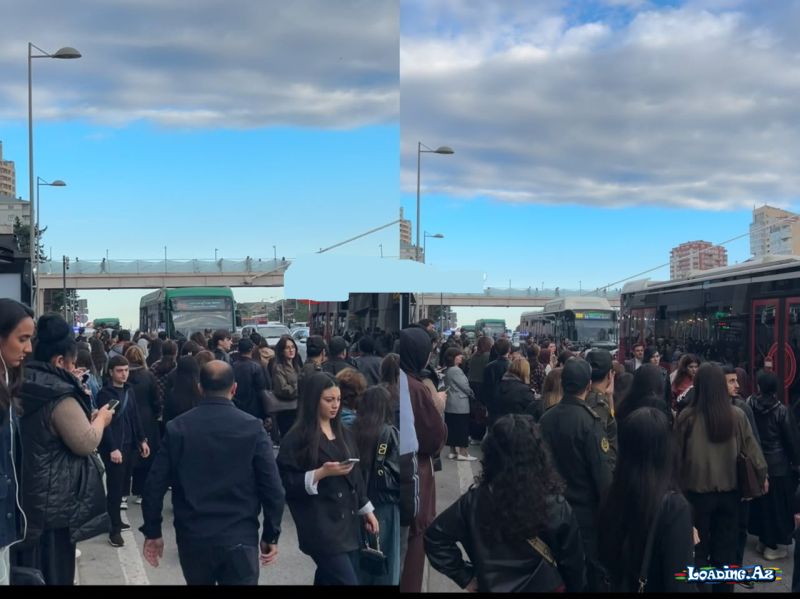 Pulsuz metro da "Şamaxinka"dakı sıxlığın qarşısını ala bilmədi - GÖRÜNTÜ - LoaDinG.Az