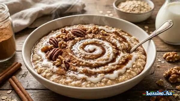 Rafinə olunmamış şəkərsiz səhər yeməyi: "Cinnamon roll" dadında yulaf resepti - LoaDinG.Az